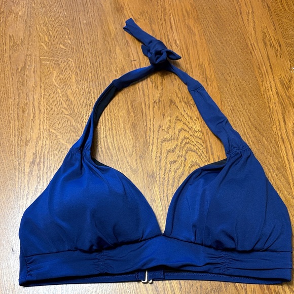 Land’s End size 10 Blue Halter Bikini Top - Picture 1 of 3